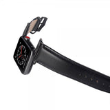 Buffalo Apple Watch 44/45/46mm/Apple Watch Ultra Armbånd Ægte Læder Sort