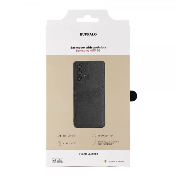 Buffalo Samsung Galaxy A53 5G Cover Backcover med Kortrum Sort