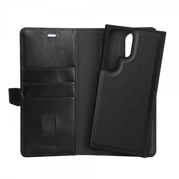 Buffalo Samsung Galaxy S23 Ultra Etui 2-i-1 Aftagelig Pung Sort