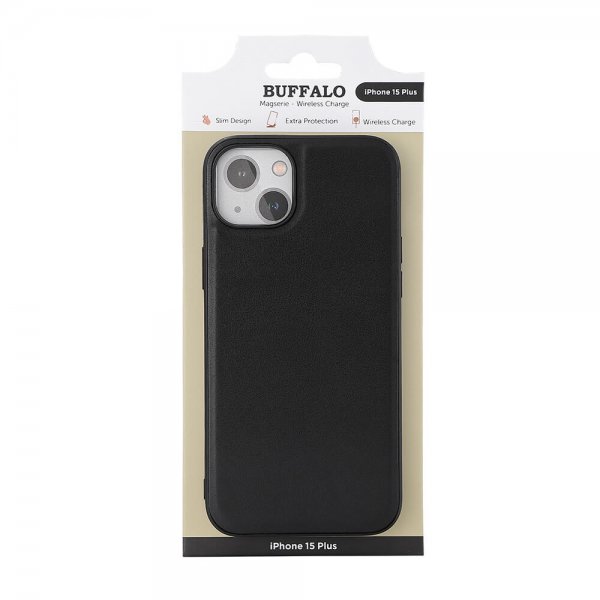 Buffalo iPhone 15 Plus Cover PU MagSeries Sort