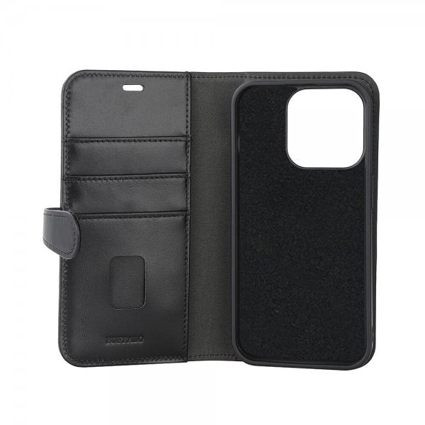 Buffalo iPhone 15 Pro Etui 3 Kortlommer Aftagelig Skal MagSeries Sort