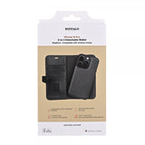 Buffalo iPhone 15 Pro Etui 3 Kortlommer Aftagelig Skal MagSeries Sort