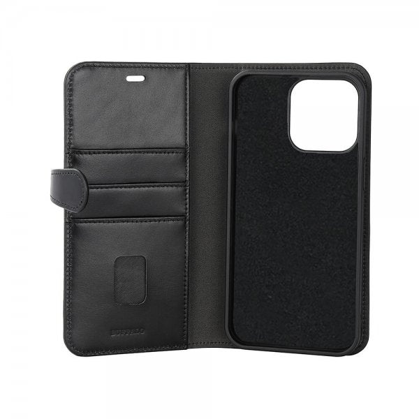 Buffalo iPhone 15 Pro Max Cover 3 kortlommer Aftageligt cover MagSeries Sort