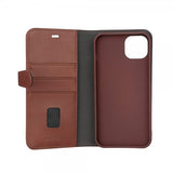 Buffalo iPhone 15 Plus Etui 3 Kortlommer Aftagelig Skal MagSeries Brun