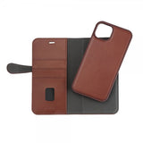 Buffalo iPhone 15 Plus Etui 3 Kortlommer Aftagelig Skal MagSeries Brun
