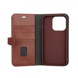 Buffalo iPhone 15 Pro Etui 3 Kortlommer Aftageligt Cover MagSeries Brun