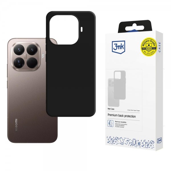 3mk Xiaomi 15T Pro Cover Mat Etui Sort