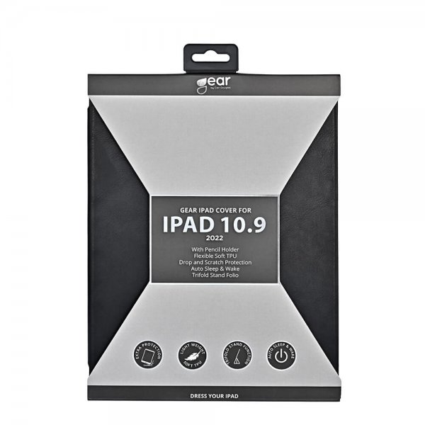 Gear iPad 10.9 (gen 10)/iPad 11 (A16) Etui Penneholder Sort