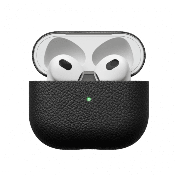 KeyBudz PodSkinz Artisan Series AirPods 3 Etui Ægte Læder Sort