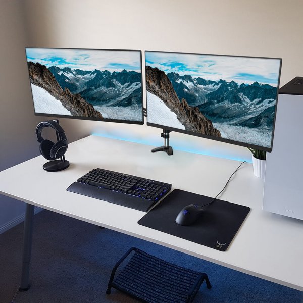desire2 Monitorarm Duo Aluminium