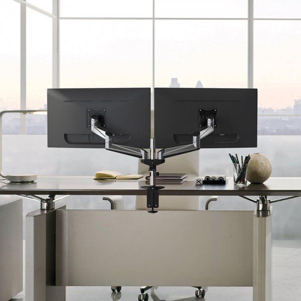 desire2 Monitorarm Duo Aluminium
