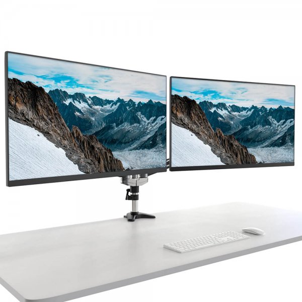 desire2 Monitorarm Duo Aluminium