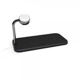 Zens Dual+Watch trådløs oplader i aluminium, sort