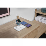 Zens Dual+Watch Aluminium Trådløs Oplader Hvid