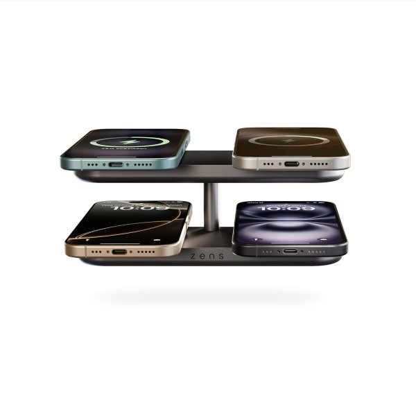 Zens Trådløs Oplader Quattro Pro 4 Qi2 MagSafe Sort