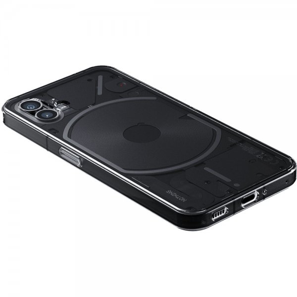 Nothing Phone (1) Original Cover Gennemsigtig Sort