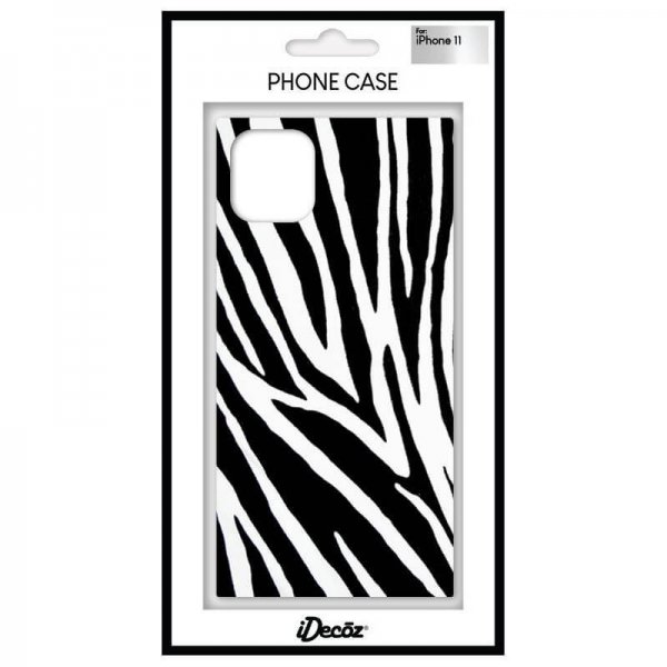 iDecoz iPhone 11 Cover Square Case Zebra