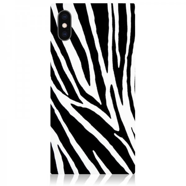 iDecoz iPhone X/Xs Cover Square Case Zebra