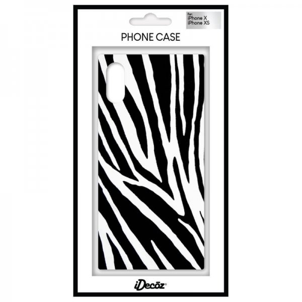 iDecoz iPhone X/Xs Cover Square Case Zebra