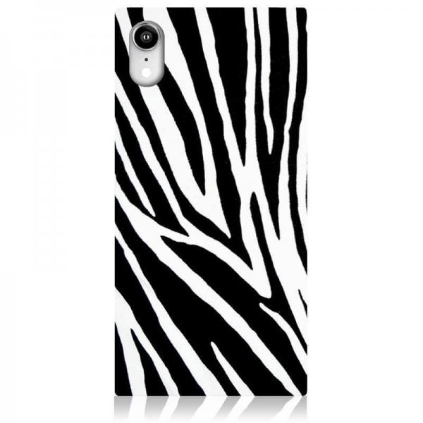 iDecoz iPhone Xr Cover Square Case Zebra