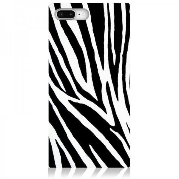 iDecoz iPhone 7 Plus/iPhone 8 Plus Cover Square Case Zebra