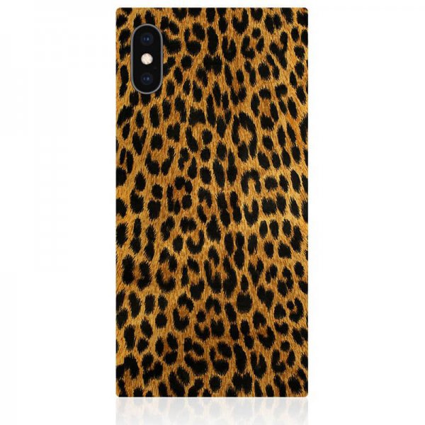 iDecoz iPhone X/Xs Cover Square Case Leopard