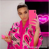 iDecoz iPhone Xs Max Cover Square Case Neon Pink