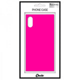 iDecoz iPhone Xs Max Cover Square Case Neon Pink