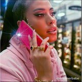 iDecoz iPhone X/Xs Cover Square Case Neon Pink