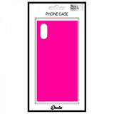 iDecoz iPhone X/Xs Cover Square Case Neon Pink