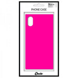 iDecoz iPhone Xr Cover Square Case Neon Pink