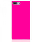 iDecoz iPhone 7 Plus/iPhone 8 Plus Cover Square Case Neon Rosa