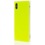 iDecoz iPhone Xs Max Cover Square Case Neon Gul
