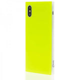 iDecoz iPhone X/Xs Cover Square Case Neon Gul