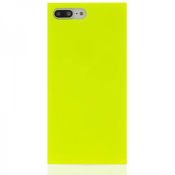iDecoz iPhone 7 Plus/iPhone 8 Plus Cover Firkantet Neon Gul