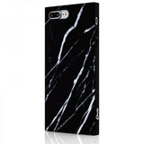 iDecoz iPhone 7 Plus/iPhone 8 Plus Cover Square Case Marmor Sort