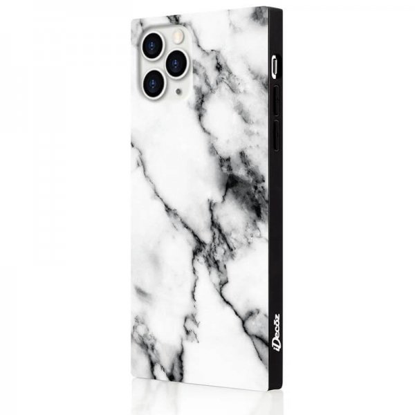 iDecoz iPhone 11 Pro Cover Square Case Marmor Hvid