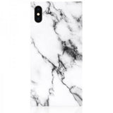 iDecoz iPhone Xs Max Cover Square Case Marmor Hvid
