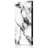 iDecoz iPhone 7 Plus/iPhone 8 Plus Cover Firkantet Marmor Hvid