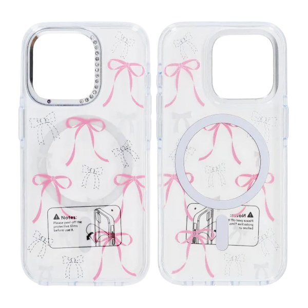 iPhone 15 Pro Cover Mønster MagSafe Roset