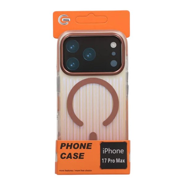 iPhone 17 Pro Max Cover Bølgepap MagSafe Rosaguld