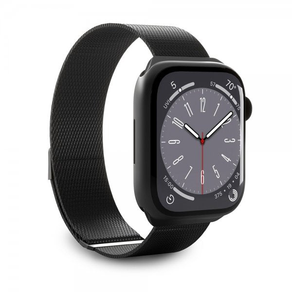 Puro Apple Watch 44/45/46mm/Apple Watch Ultra Armbånd Milanese Sort