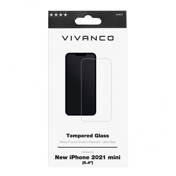 Vivanco iPhone 13 Mini Skærmbeskyttelse Hærdet Glas