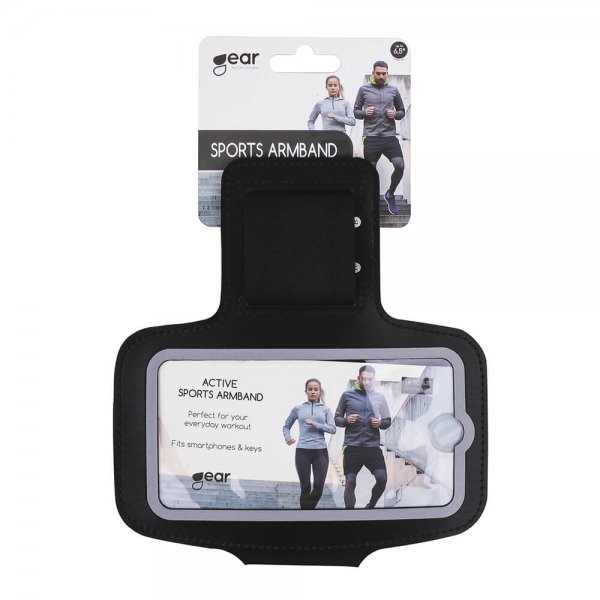 Gear Sportsarmbånd Universal 6.5" Sort