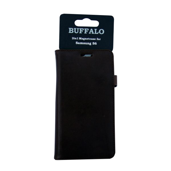 Buffalo Samsung Galaxy S6 Fodral 2i1 Magnet Etui Brun