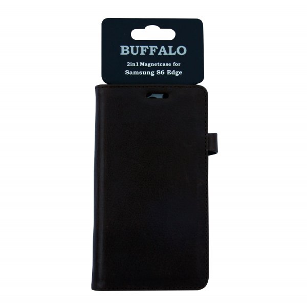 Buffalo Samsung Galaxy S6 Edge Cover 2i1 Magnet Etui Brun