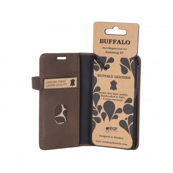 Buffalo Samsung Galaxy S7 Etui 2i1 Magnetisk Cover Brun