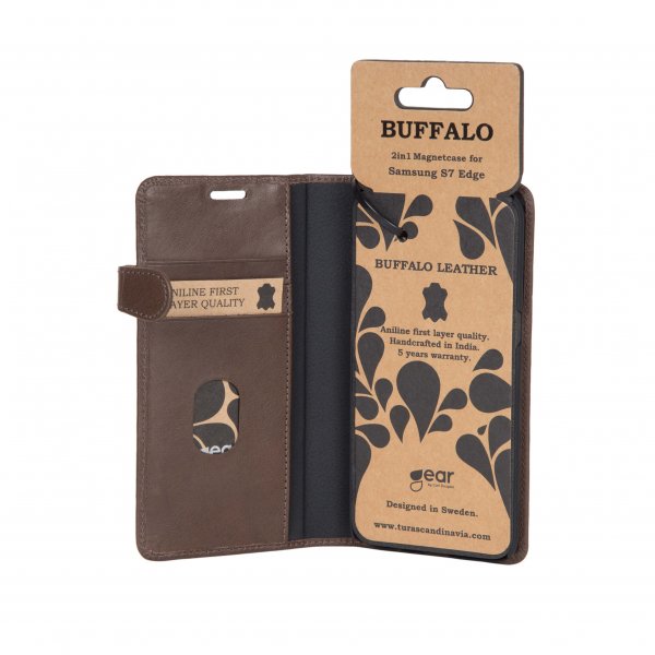 Buffalo Samsung Galaxy S7 Edge Cover 2i1 Magnet Case Brun