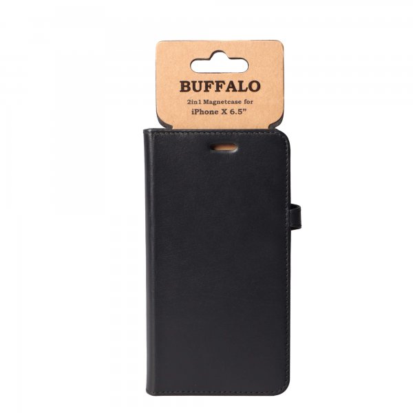 Buffalo iPhone Xs Max Etui 2i1 Magnet Cover Sort