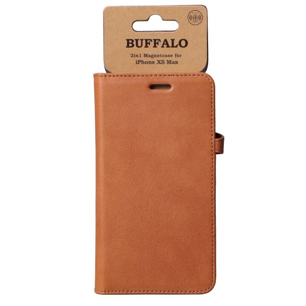 Buffalo iPhone Xs Max Fodral 2i1 Magnet Etui Cognac